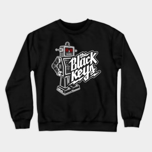 The Black Keys Retro Rockin' Red-Eyed Robot Tee (Double-Sided) Crewneck Sweatshirt